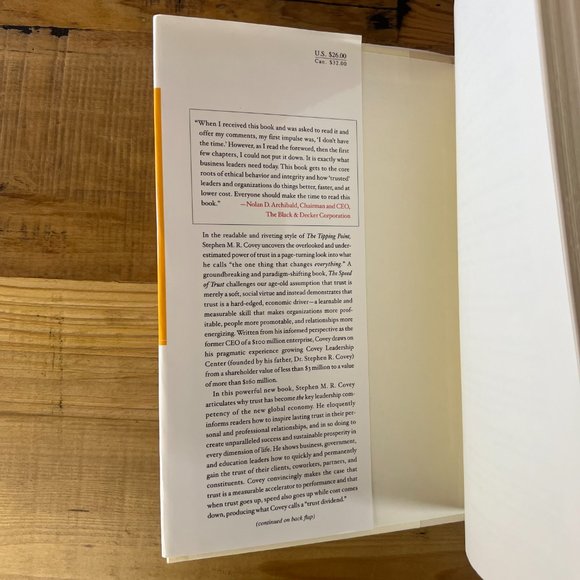 The Speed of Trust - by Stephen M R Covey, Hardcover Book, 2006 - Picture 4 of 9